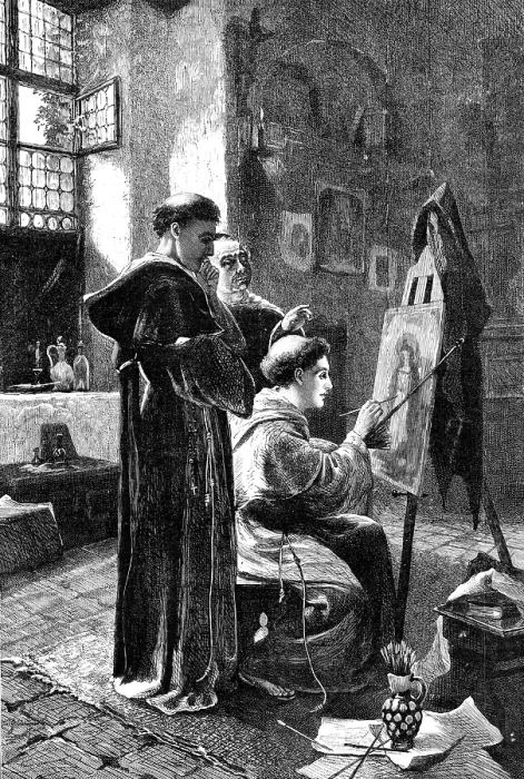Framed Print : A Private View in a Monastery, 1883. Creator: Unknown Framed Print : A Private View in a Monastery, 1883. Creator: Unknown