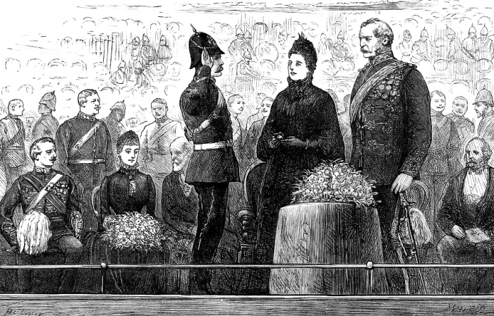 Framed Print : Prize Distribution to the Second Volunteer Battalion Royal Fusiliers at St. James's Hall, 1883 Framed Print : Prize Distribution to the Second Volunteer Battalion Royal Fusiliers at St. James's Hall, 1883
