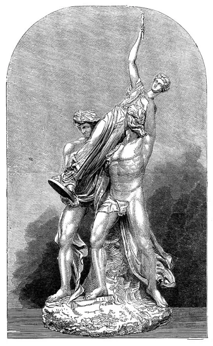 Framed Print : Prize Sculpture by Mr. Adams - Orestes and Pylades carrying away the Statue of Diana... 1858. Creator: Unknown. Prize Sculpture by Mr. Adams - Orestes and Pylades carrying away the Statue of Diana... 1858. Creator: Unknown Framed Print : Prize Sculpture by Mr. Adams - Orestes and Pylades carrying away the Statue of Diana... 1858. Creator: Unknown. Prize Sculpture by Mr. Adams - Orestes and Pylades carrying away the Statue of Diana... 1858. Creator: Unknown