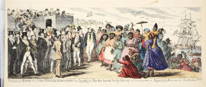 Framed Print : Probable Effects of Over Female Emigration …, c. 1844 Framed Print : Probable Effects of Over Female Emigration …, c. 1844