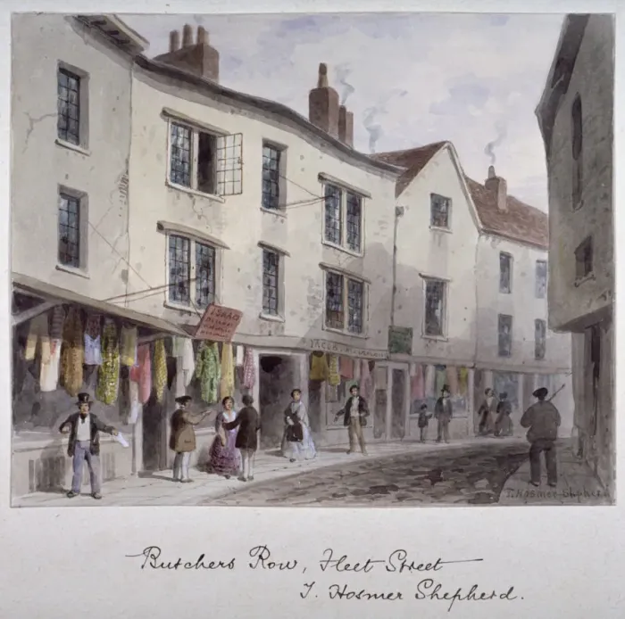 Framed Print : Probably a view of Holywell Street, Westminster, London, c1850 Framed Print : Probably a view of Holywell Street, Westminster, London, c1850