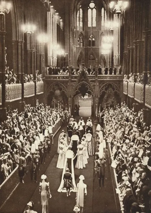 Framed Print : The Procession Into The Abbey, 1937 Framed Print : The Procession Into The Abbey, 1937