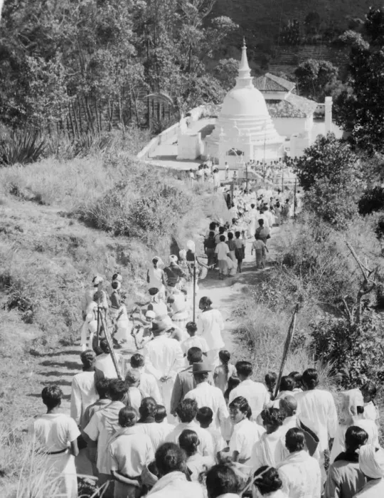 Framed Print : Procession to a Buddhist temple, Diyatalawa, Ceylon, c1945 Framed Print : Procession to a Buddhist temple, Diyatalawa, Ceylon, c1945