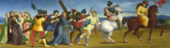 Framed Print : The Procession to Calvary, 1504-1505. Artist: Raphael (1483-1520) Framed Print : The Procession to Calvary, 1504-1505. Artist: Raphael (1483-1520)