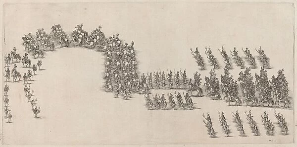 A Procession of Sixty Cavaliers and Torch Bearers, 1652. Creator: Stefano della Bella