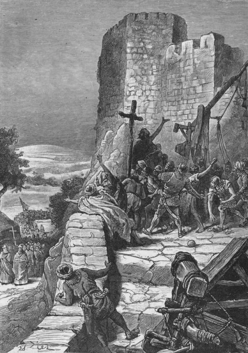 Framed Print : Procession of the Crusaders round the walls of Jerusalem, 1099 (1905) Framed Print : Procession of the Crusaders round the walls of Jerusalem, 1099 (1905)