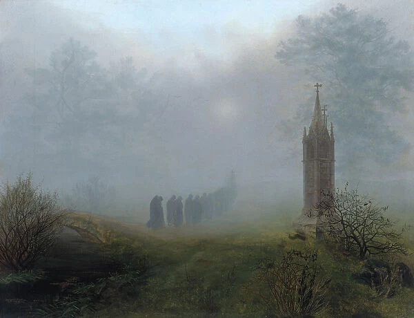 Procession in the Fog, 1828. Artist: Oehme, Ernst Ferdinand (1797-1855)