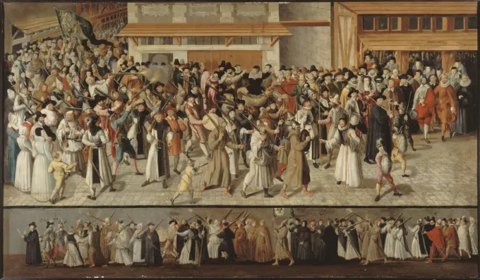 Framed Print : Procession of the Holy League in the Streets of Paris, ca 1590 Framed Print : Procession of the Holy League in the Streets of Paris, ca 1590