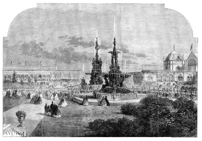 Framed Print : The procession in the Horticultural Society's Gardens, 1862. Creator: Unknown Framed Print : The procession in the Horticultural Society's Gardens, 1862. Creator: Unknown