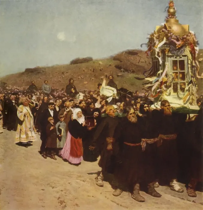 Framed Print : Procession in the Kursk Gubernia, 1880-1883, (1965). Creator: Il ya Repin Framed Print : Procession in the Kursk Gubernia, 1880-1883, (1965). Creator: Il ya Repin