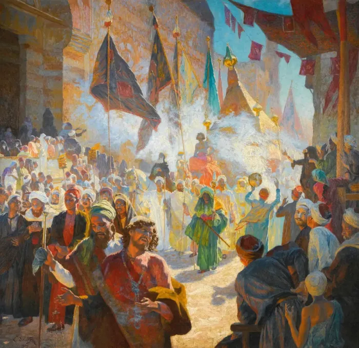 Framed Print : The procession of the mahmal through the streets of Cairo, 1909 Framed Print : The procession of the mahmal through the streets of Cairo, 1909