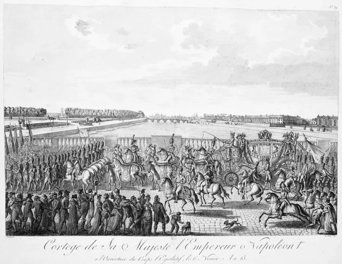 Framed Print : Procession of the Majesty the Emperor Napoleon 1st, Year 13, c1800-1820 Framed Print : Procession of the Majesty the Emperor Napoleon 1st, Year 13, c1800-1820