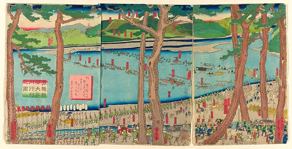 Procession of Minamoto no Yoritomo across the Oi River (Minamoto Yoritomo ko Oikawa)