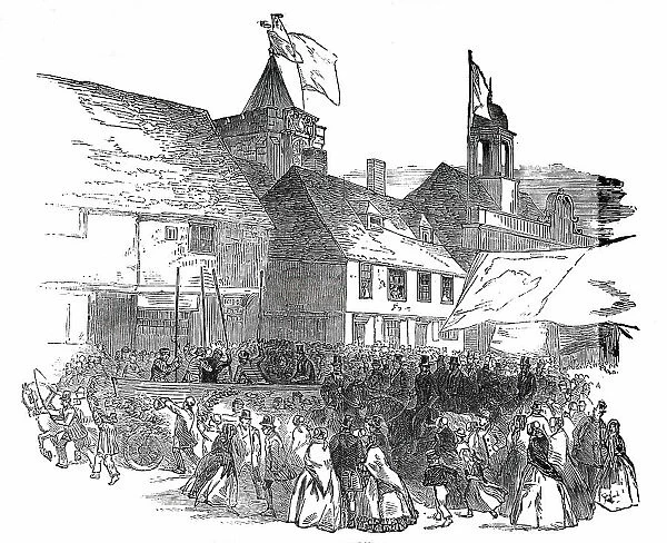 The Procession near the Church, at Rye, 1850. Creator: Unknown