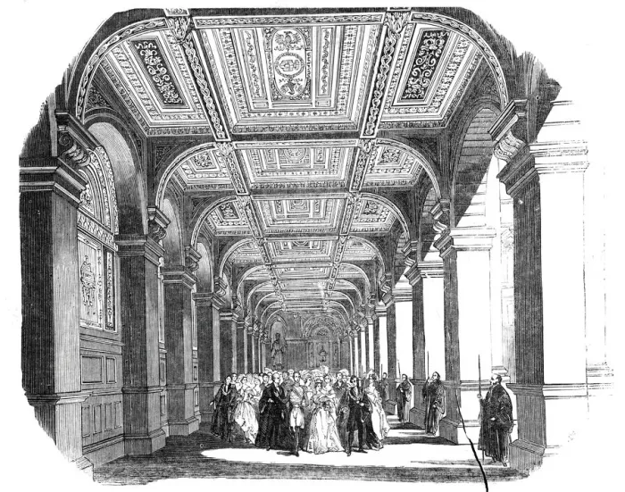 Framed Print : The Procession in the North Ambulatory, 1844. Creator: Unknown Framed Print : The Procession in the North Ambulatory, 1844. Creator: Unknown