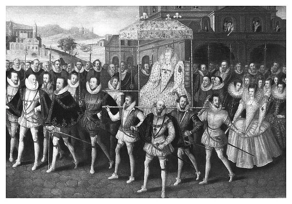 Procession of Queen Elizabeth I to Blackfriars, London, 16 June 1600, (1896). Artist: Marcus Gheeraerts, the Younger
