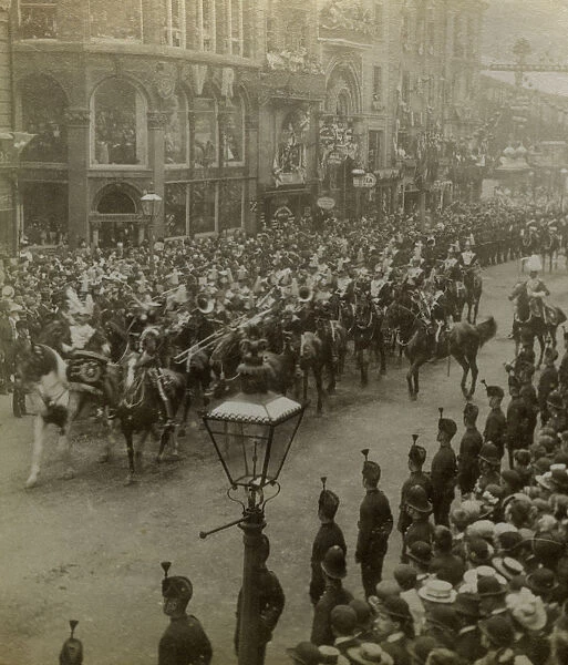 Procession for Queen Victorias Diamond Jubilee, 1897. Artist: Stereoscopic Views