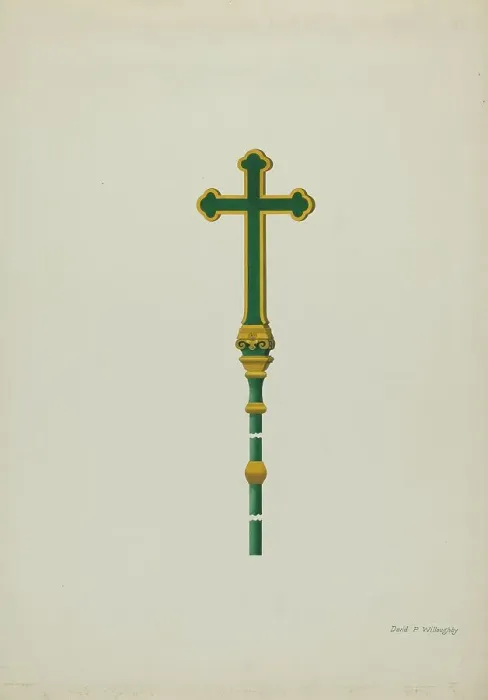 Framed Print : Processional Cross, c. 1936. Creator: David P. Willoughby Framed Print : Processional Cross, c. 1936. Creator: David P. Willoughby