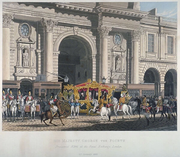 Proclaimation of George IVs accession to the throne at the Royal Exchange, London, 1820 (1827)