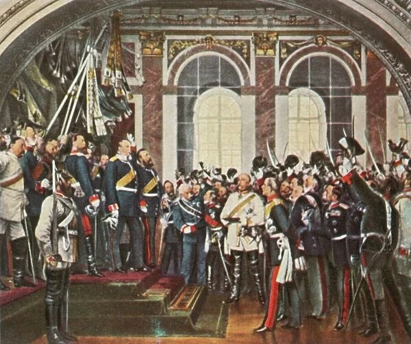 The Proclamation of the German Empire at Versailles, 18 January 1871, (1936). Creator: Unknown