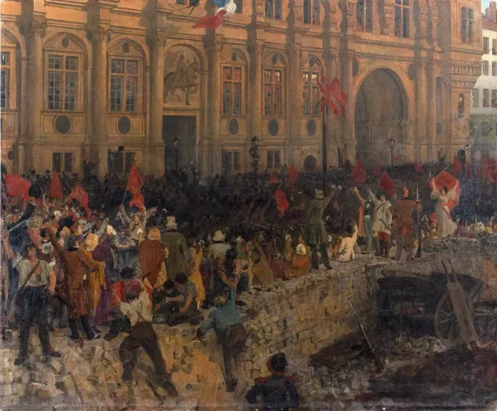 Framed Print : Proclamation of the Republic on February 24, 1848, c. 1902