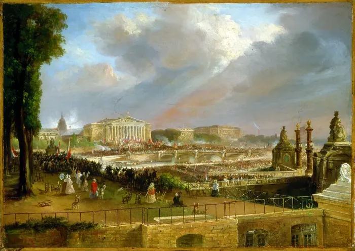 Framed Print : Proclamation of the Republic on the portico of the Chamber of Deputies, May 4, 1848. Creator: Unknown Framed Print : Proclamation of the Republic on the portico of the Chamber of Deputies, May 4, 1848. Creator: Unknown