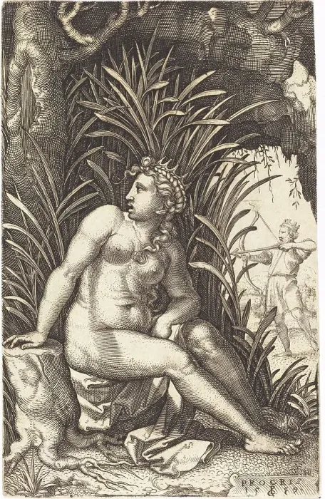 Framed Print : Procris, 1539. Creator: Georg Pencz Framed Print : Procris, 1539. Creator: Georg Pencz