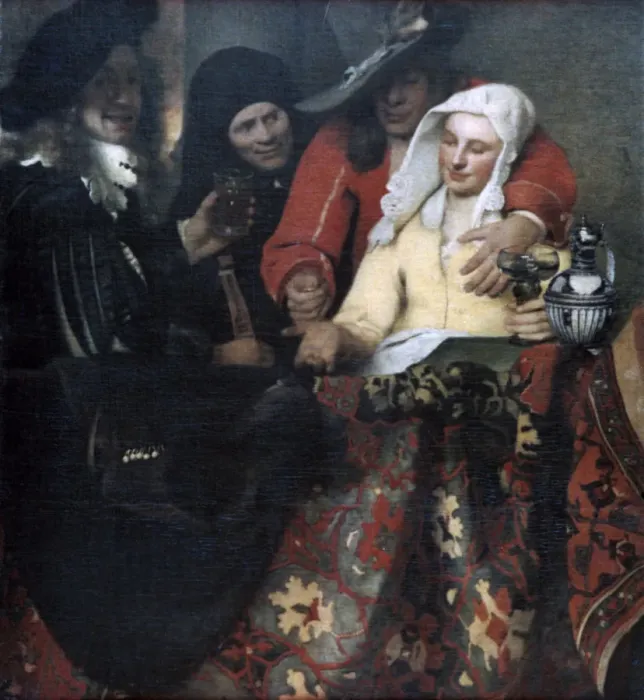 Framed Print : The Procuress, 1656. Artist: Jan Vermeer Framed Print : The Procuress, 1656. Artist: Jan Vermeer