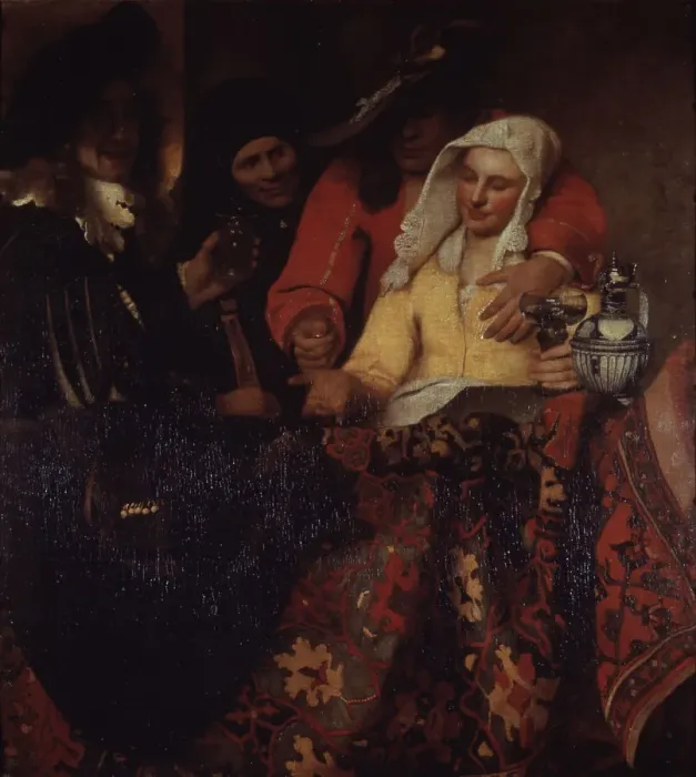 Framed Print : The Procuress, 1656. Artist: Vermeer, Jan (Johannes) (1632-1675) Framed Print : The Procuress, 1656. Artist: Vermeer, Jan (Johannes) (1632-1675)