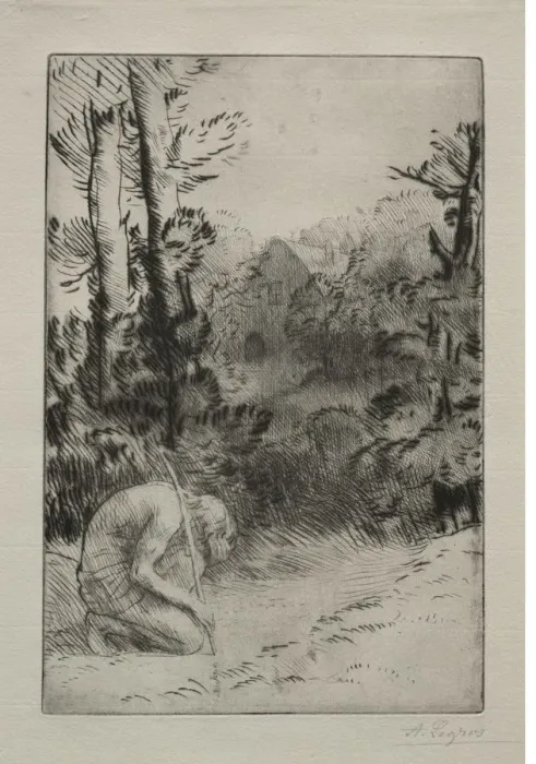 Framed Print : The Prodigal Son (2nd Plate). Creator: Alphonse Legros (French, 1837-1911) Framed Print : The Prodigal Son (2nd Plate). Creator: Alphonse Legros (French, 1837-1911)