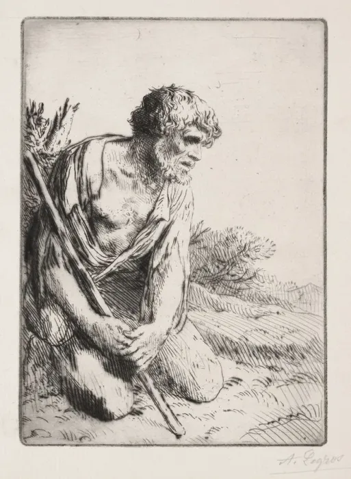 Framed Print : The Prodigal Son (3rd Plate). Creator: Alphonse Legros (French, 1837-1911) Framed Print : The Prodigal Son (3rd Plate). Creator: Alphonse Legros (French, 1837-1911)