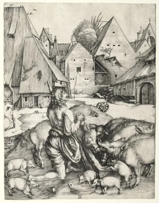 Framed Print : The Prodigal Son, c. 1496. Creator: Albrecht Dürer (German, 1471-1528) Framed Print : The Prodigal Son, c. 1496. Creator: Albrecht Dürer (German, 1471-1528)