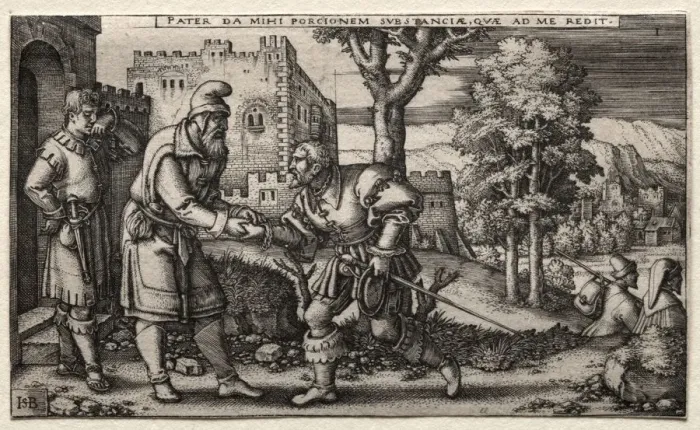 Framed Print : The Prodigal Son. Creator: Hans Sebald Beham (German, 1500-1550) Framed Print : The Prodigal Son. Creator: Hans Sebald Beham (German, 1500-1550)