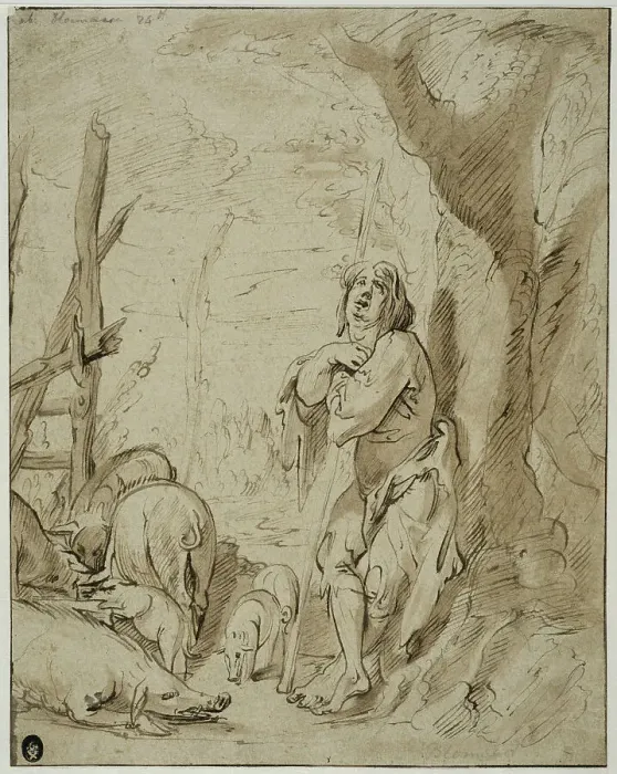 Framed Print : The prodigal son. Creator: Jan Philipsz van Bouckhorst Framed Print : The prodigal son. Creator: Jan Philipsz van Bouckhorst