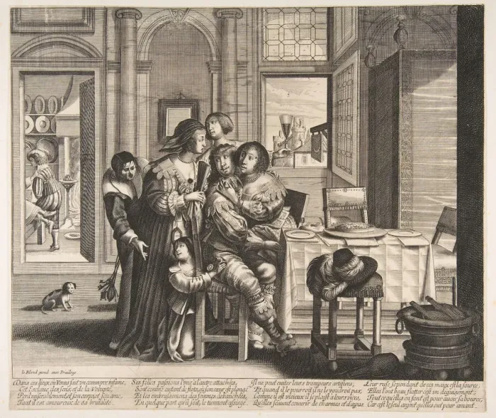 Framed Print : The Prodigal Son in a House of Ill Repute, ca. 1636. Creator: Unknown Framed Print : The Prodigal Son in a House of Ill Repute, ca. 1636. Creator: Unknown