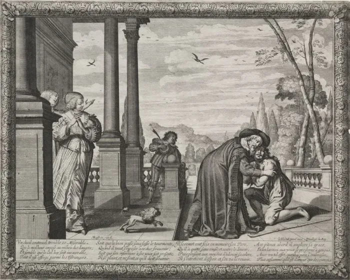 Framed Print : The Prodigal Son: The Return of the Prodigal. Creator: Abraham Bosse (French, 1602-1676) Framed Print : The Prodigal Son: The Return of the Prodigal. Creator: Abraham Bosse (French, 1602-1676)