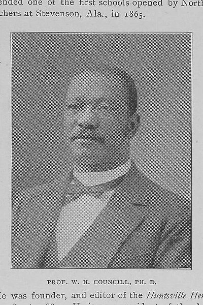 Prof. W.H. Councill, Ph.D. 1902. Creator: Unknown