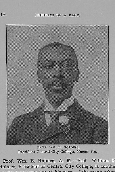 Prof. Wm. E. Holmes, President Central City College, Macon, Ga. 1902. Creator: Unknown