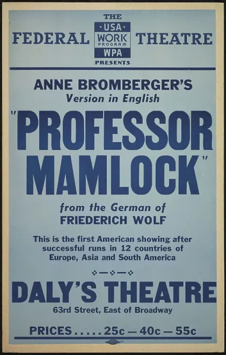 Framed Print : Professor Mamlock, New York, 1937. Creator: Unknown Framed Print : Professor Mamlock, New York, 1937. Creator: Unknown