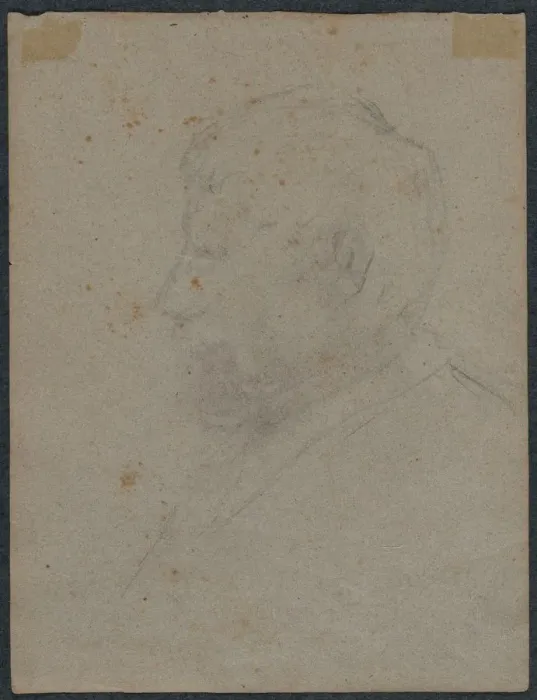 Framed Print : Profile Bust of a Man (verso), 1870s. Creator: Paul Gauguin (French, 1848-1903) Framed Print : Profile Bust of a Man (verso), 1870s. Creator: Paul Gauguin (French, 1848-1903)