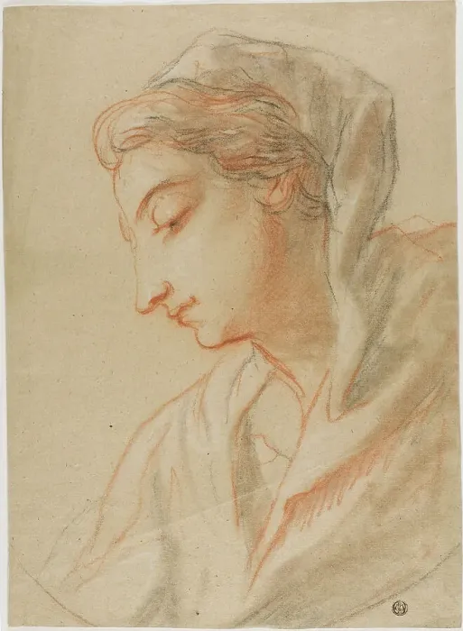 Framed Print : Profile Bust of Woman, n.d. Creator: Valerio Castello Framed Print : Profile Bust of Woman, n.d. Creator: Valerio Castello