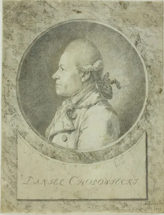 Framed Print : Profile of Daniel Chodowiecki, 1773. Creator: Adrian Zingg Framed Print : Profile of Daniel Chodowiecki, 1773. Creator: Adrian Zingg