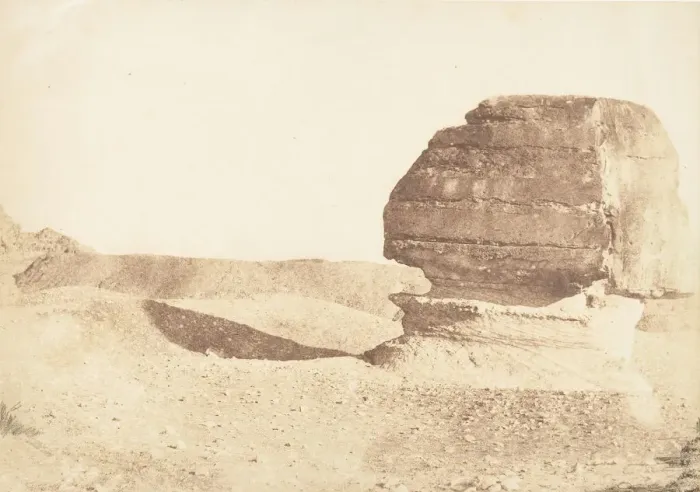 Framed Print : Profile du grande Sphinx, pris du Sud, December 1849. Creator: Maxime du Camp Framed Print : Profile du grande Sphinx, pris du Sud, December 1849. Creator: Maxime du Camp