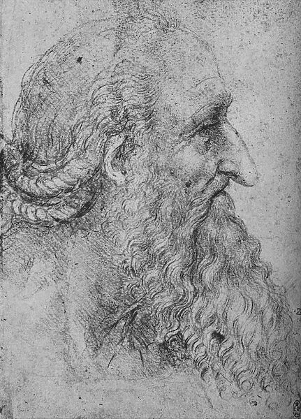 Profile of an Old, Bearded Man to the Right, c1480 (1945). Artist: Leonardo da Vinci