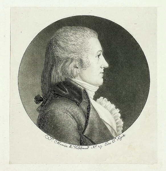 Profile Portrait, Blake, 1796–97. Creator: Charles Balthazar Julien Févret de Saint-Mémin
