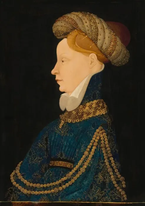 Framed Print : Profile Portrait of a Lady, c. 1410. Creator: Unknown Framed Print : Profile Portrait of a Lady, c. 1410. Creator: Unknown