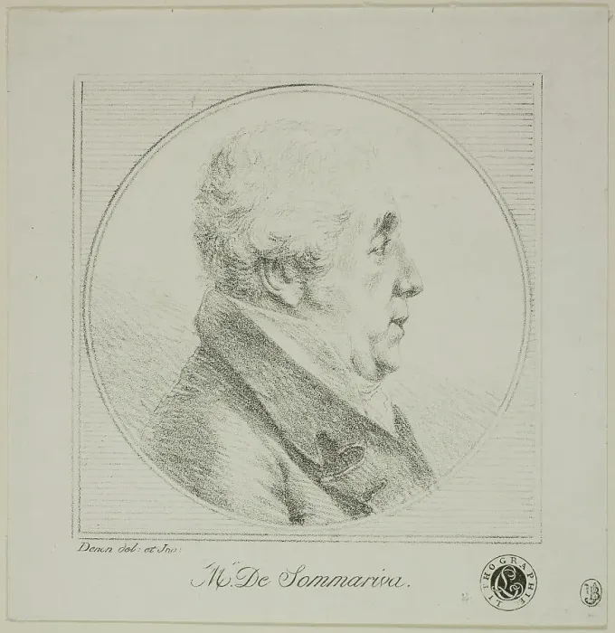 Framed Print : Profile Portrait of Monsieur de Sommariva, c. 1820. Creator: Vivant Denon Framed Print : Profile Portrait of Monsieur de Sommariva, c. 1820. Creator: Vivant Denon