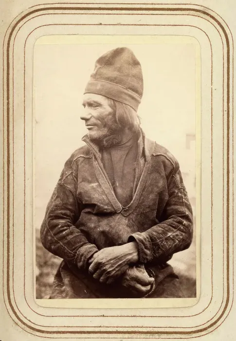 Framed Print : Profile portrait of Per Pålsson Sjålsa, 60 years old, Sjokksjokk, 1868. Creator: Lotten von Duben Framed Print : Profile portrait of Per Pålsson Sjålsa, 60 years old, Sjokksjokk, 1868. Creator: Lotten von Duben