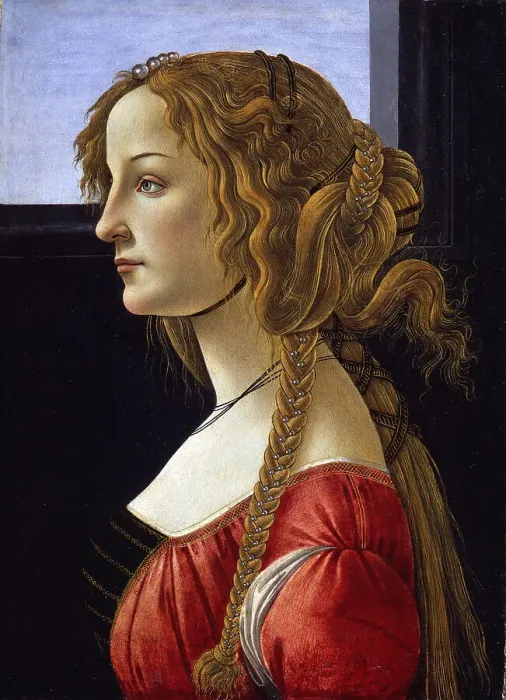 Framed Print : Profile Portrait of a Young Woman (Simonetta Vespucci), ca 1476. Artist: Botticelli, Sandro (1445-1510) Framed Print : Profile Portrait of a Young Woman (Simonetta Vespucci), ca 1476. Artist: Botticelli, Sandro (1445-1510)