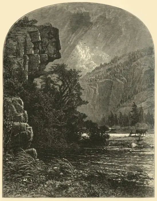Framed Print : Profile Rock, 1874. Creator: W. J. Linton